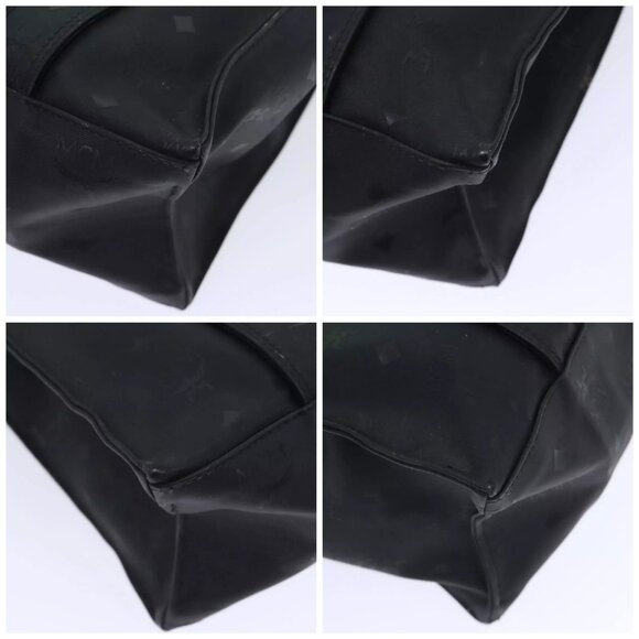 MCM Vicetos Logogram Shoulder Bag PVC Black Auth 90885 - Picture 14 of 16